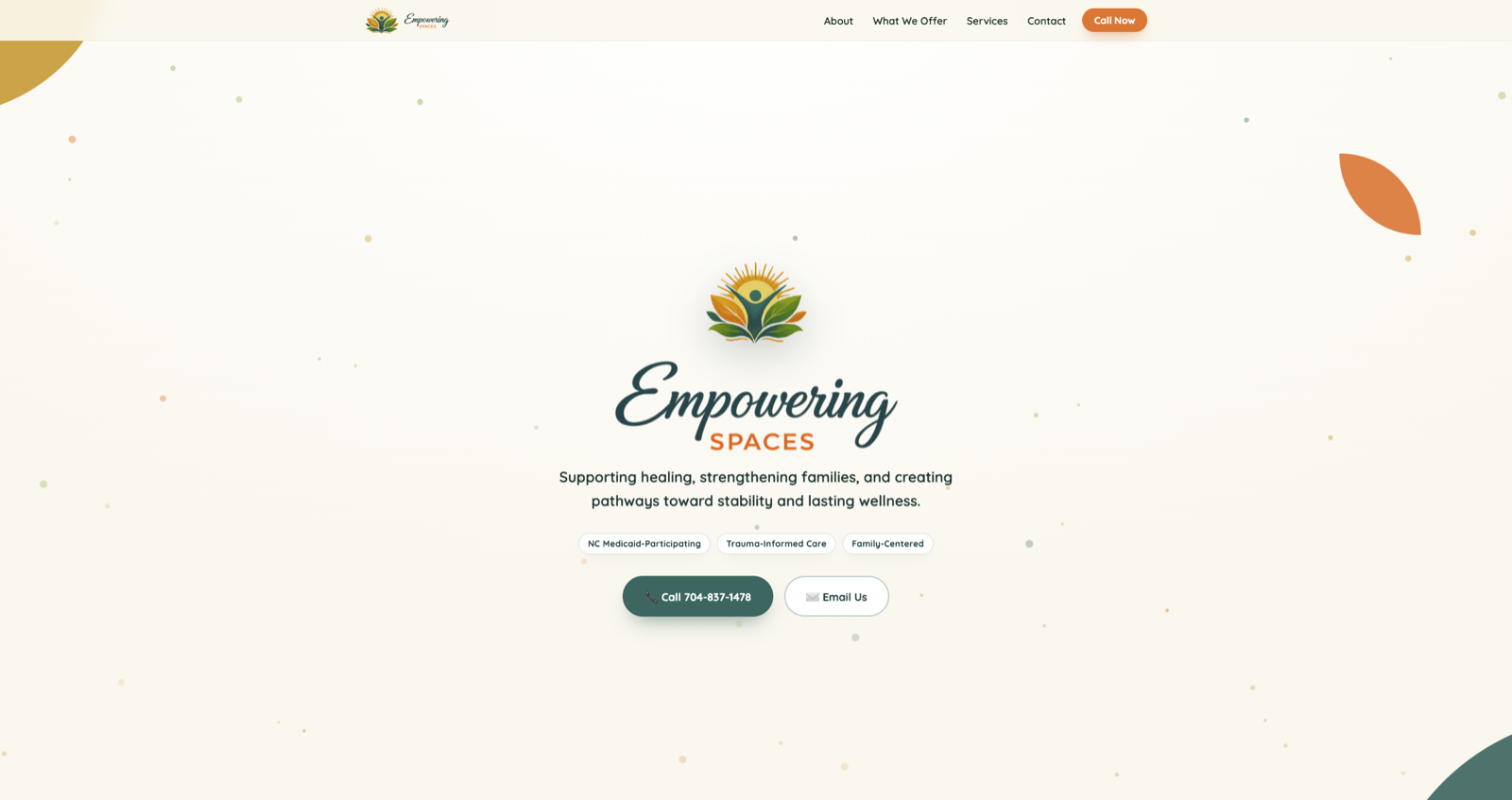 Empowering Spaces website screenshot